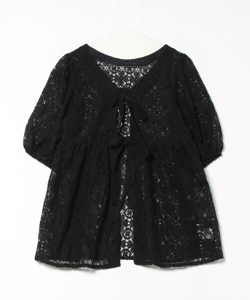 Sheller シェリエ　レースシャツペプラムトップス レースヘムペプラムブラウス(ブラウス・シャツ)｜TOPS（トップス