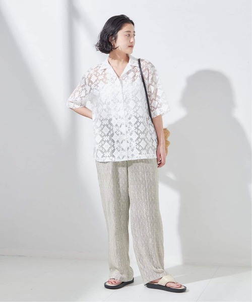 JOURNAL STANDARD L'ESSAGE ラメモノトーンパンツ journal standard L'essage パンツ 「追加3」DEVEAUX GOLDラメ