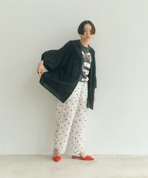 新品未使用　高山都さんコラボ　ダブルフロントタックボリュームスリーブブラウス studio CLIP｜《高山都さんコラボ》ダブルフロントタック