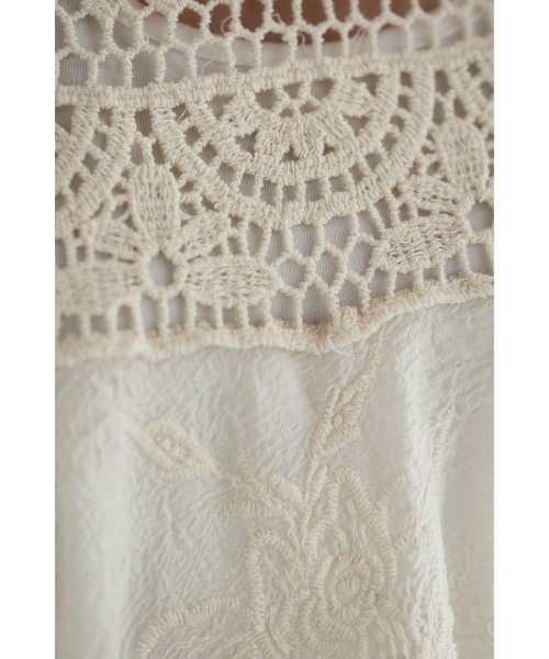 cawaii チュニック 涼しく腰回りまでカバーするクロシェAライン