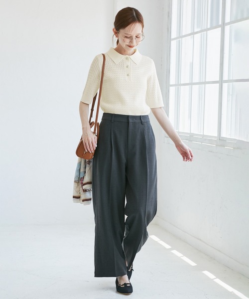 ROPE' PICNIC（ロペ ピクニック） ポロシャツ ポロ ミニケーブルハーフ