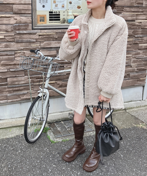 「AS KNOW AS plus」 コート FREE カーキ レディース_画像5