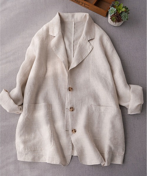 BLANC FICELLE ジャケット テーラードジャケット Tシャツの上に羽織る