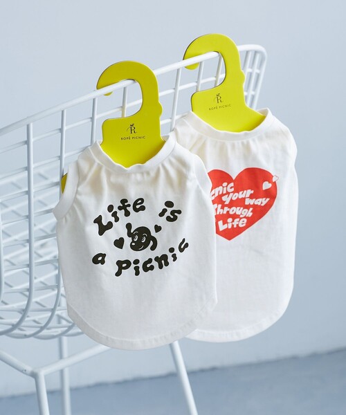Chocomoo 犬 服 「Chocomoo×ROPE' PICNIC」「DOG」「接触冷感」ロゴT