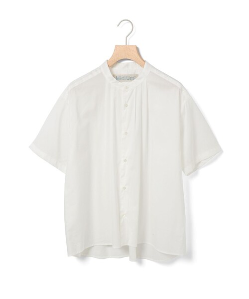 ブラウス シャツ MidiUmi フロントギャザーシャツ レディース