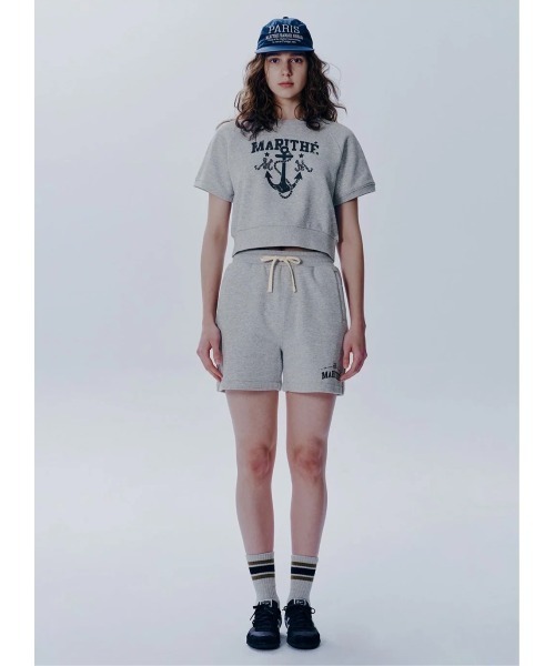 MARITHE + FRANCOIS GIRBAUD tシャツ W MARINE LOGO SWEAT HALF