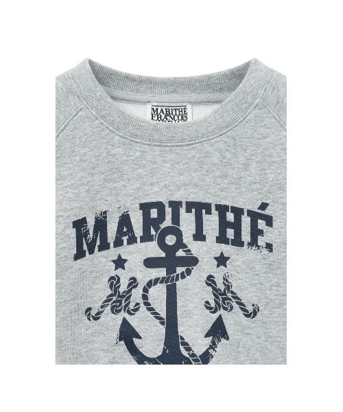 さらに100円引き◆MARITHE◆W MARINE SWEAT HALF TEE MARITHE + FRANCOIS GIRBAUD tシャツ W MARINE LOGO SWEAT HALF