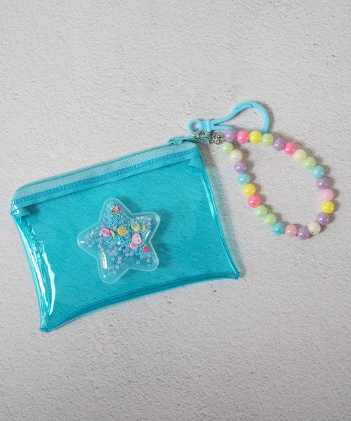 Jelly moo（ジェリームー） ポーチ 「 」 カラフル ビニール クリア 星