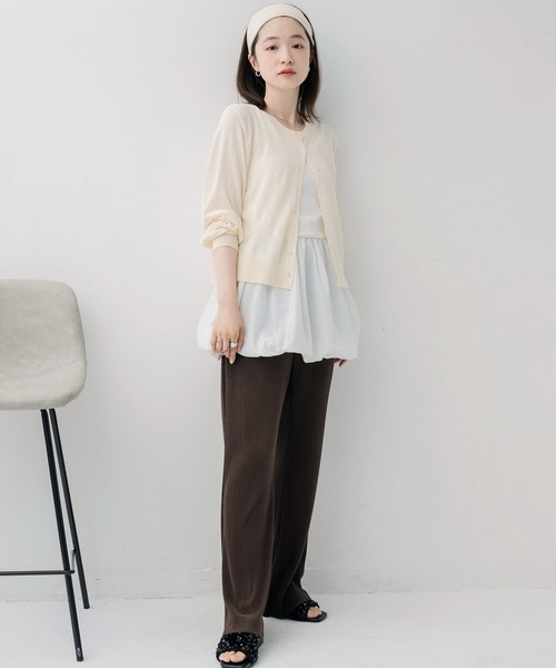 RETROGIRL（レトロガール） カーディガン クルーネックチビ釦カーデ