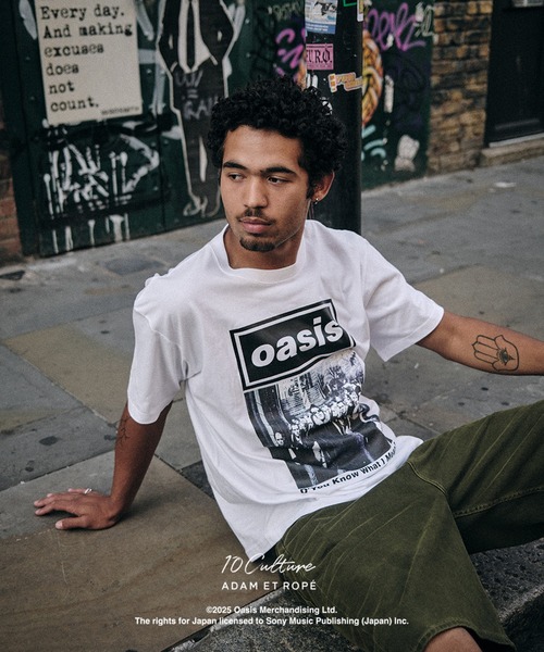 oasis 10Culture / ADAM ET ROPE' Lサイズ ADAM ET ROPÉ×oasis 10Culture Artwork design T-shirt 2025.07