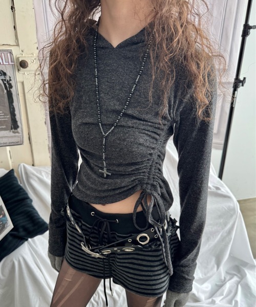 SHAGGIE（シャギー） tシャツ 「ViVi掲載」ラインストーン付きサイド