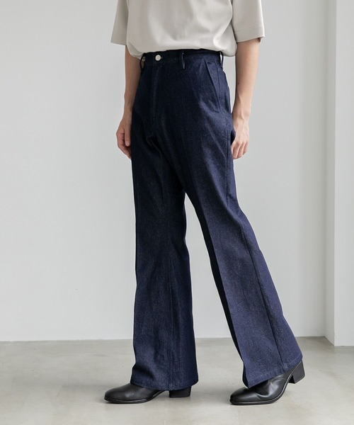 「HARE」 ブーツカットデニムパンツ MEDIUM ブラック系その他 メンズ