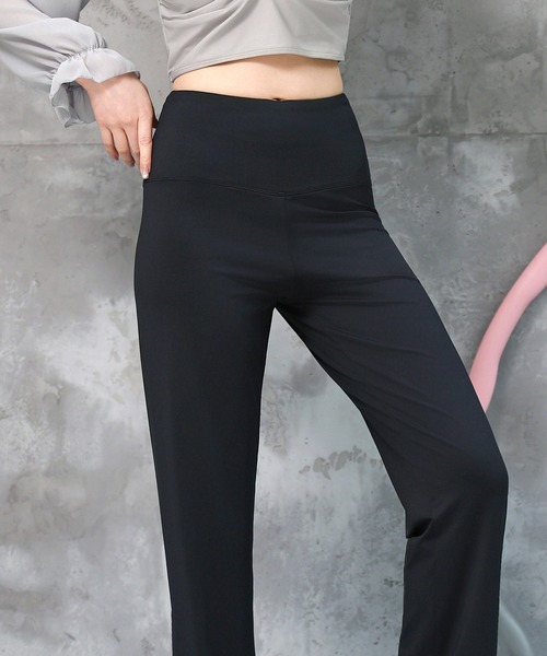 HYS SHOP レギンス スパッツ レディース 長袖きれいめフリルヨガウェア