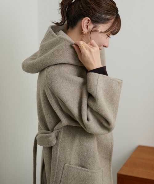 お値打ち激レア コート TODD SNYDER フード付きジャケット L コート アウター cotton wool hooded middle coat /コットンウール