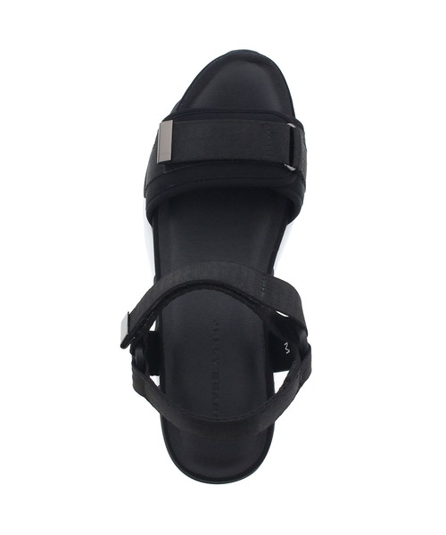 「JELLY BEANS」 フラットサンダル S ブラック レディース_画像6