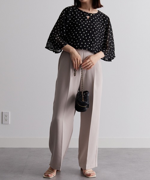 「RANAN」 半袖ブラウス LL ブラック レディース_画像6