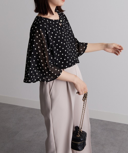 「RANAN」 半袖ブラウス LL ブラック レディース_画像8