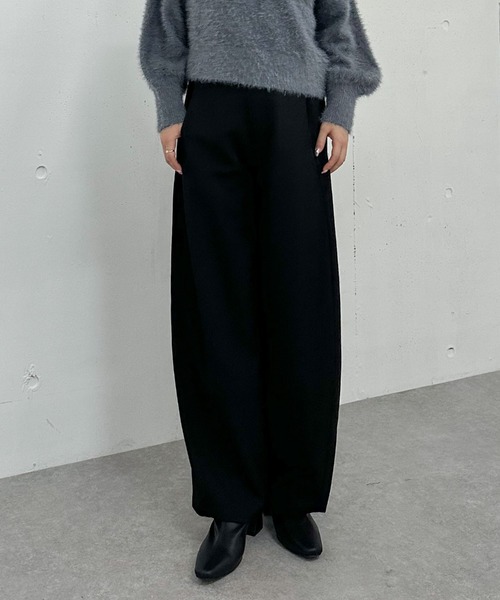00s black wide スラックス archive フレアパンツ archives（アルシーヴ） スラックス パンツ カーブスラックス