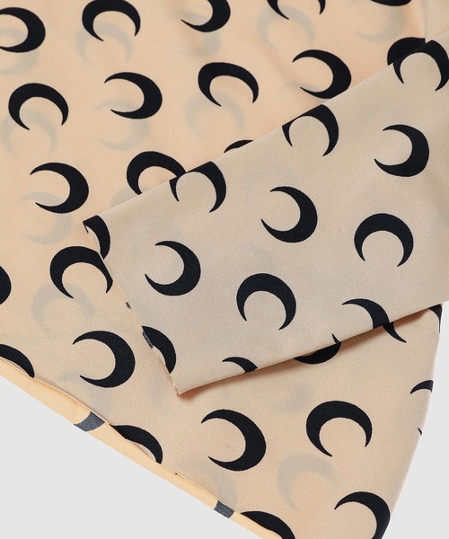 MARINE SERRE tシャツ MOON PRINTED JERSEY LS HIGHNECK TOP