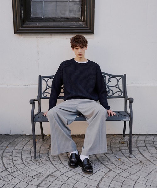 フィッシャーマンニット Regen Glanz セーター ニット vneck fisherman knit / Vネック