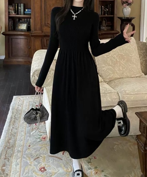 CADBURY（キャドバリー） ワンピース プチハイネックリブニット