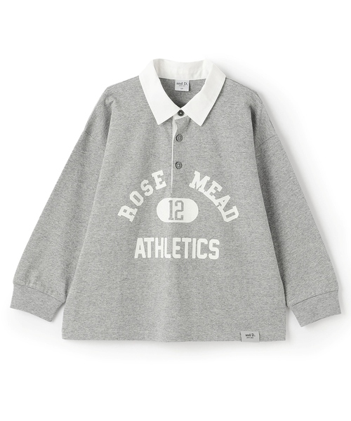 ディーラー様製　1/6BJDサイズ　アウトフィット　ホワイト　男の子服　女の子服 petit main and D. tシャツ 「男女リンク」カレッジプリントラガーロン
