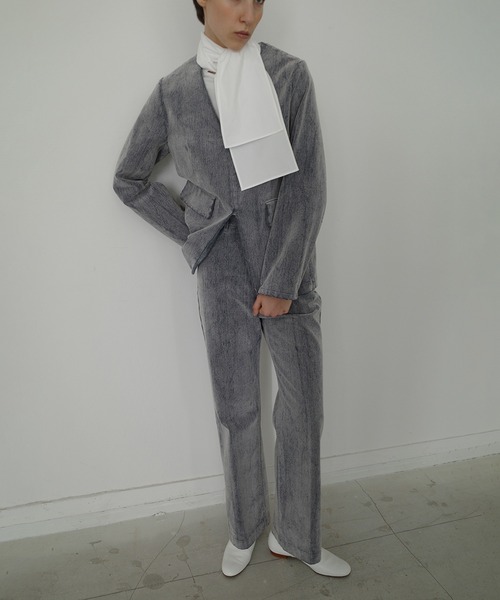 CLANE（クラネ） パンツ FLOCKY CENTER PRESS PANTS レディース