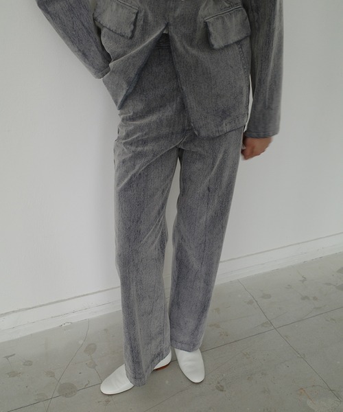 CLANE（クラネ） パンツ FLOCKY CENTER PRESS PANTS レディース