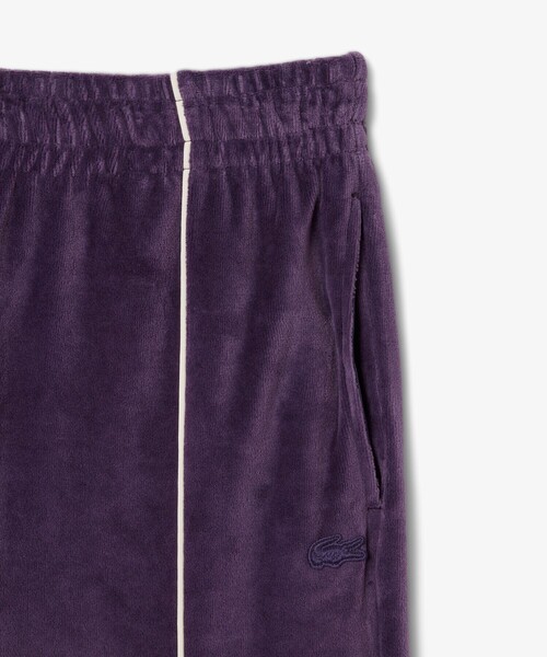 スウェットパンツ ジャージ ベロアタッチパイピングトラックパンツ レディース_13