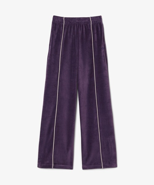 スウェットパンツ ジャージ ベロアタッチパイピングトラックパンツ レディース_6
