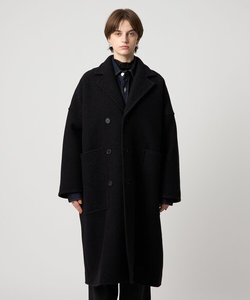 LuLu【美品】ASTRAET ウール ロングコート ドロップショルダー ASTRAET（アストラット） コート チェスターコート 「ASTRAET」リバー