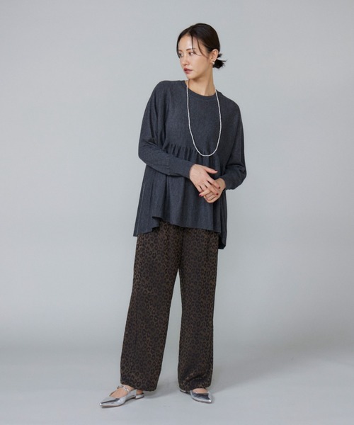 ルスーク（Le Souk）/ヘムギャザーニットプルオーバー Le souk（ルスーク） ニット セーター ヘムギャザーニットプルオーバー