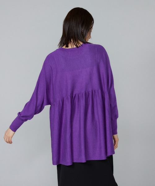 Le souk（ルスーク） ニット セーター ヘムギャザーニットプルオーバー