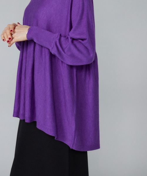 Le souk（ルスーク） ニット セーター ヘムギャザーニットプルオーバー