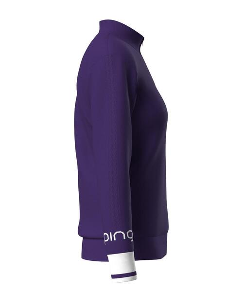 PING（ピン） ニット セーター 「PING APPAREL」ハーフジップ袖ロゴ