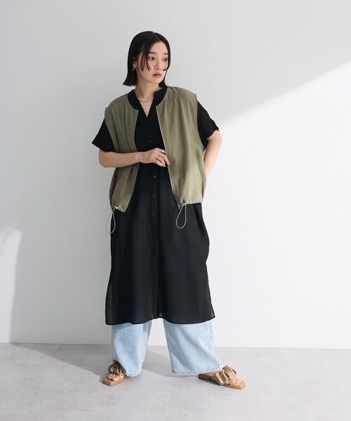 「Green Parks」 「chocol raffine robe」ノースリーブワンピース FREE オフホワイト レディース_画像2