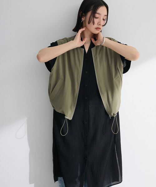 「Green Parks」 「chocol raffine robe」ノースリーブワンピース FREE オフホワイト レディース_画像3