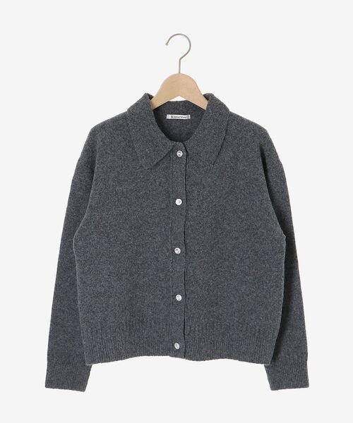 le.coeur blanc（ルクールブラン） カーディガン 襟ツキビジューボタン