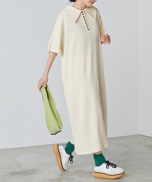 「forksy.」 半袖ワンピース FREE グリーン レディース_画像3