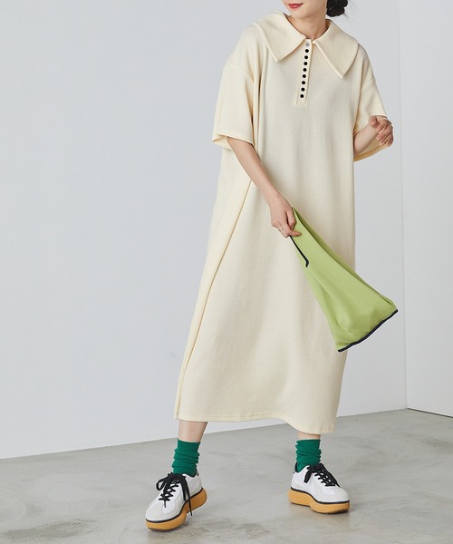 「forksy.」 半袖ワンピース FREE グリーン レディース_画像8