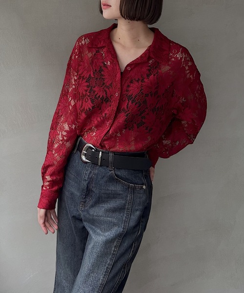 「PAGEBOY」 長袖シャツ FREE オフホワイト レディース_画像2