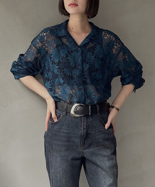 「PAGEBOY」 長袖シャツ FREE オフホワイト レディース_画像5