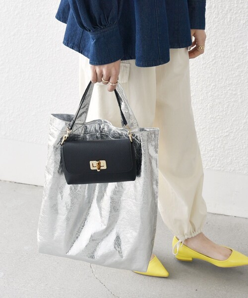 「BINDU」 ハンドバッグ ONE SIZE シルバー レディース_画像3