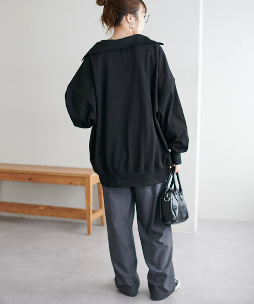 「DISCOAT」 スウェットカットソー MEDIUM ブラウン レディース_画像8