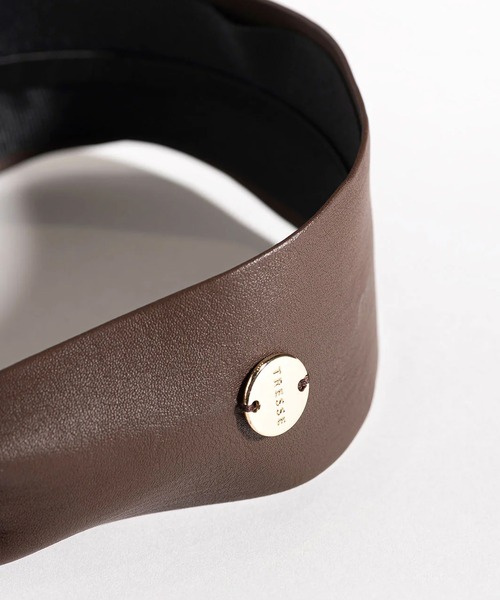 TRESSE（トレス） カチューシャ wide lether serre-tete ストラップ