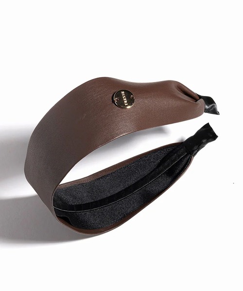 TRESSE（トレス） カチューシャ wide lether serre-tete ストラップ