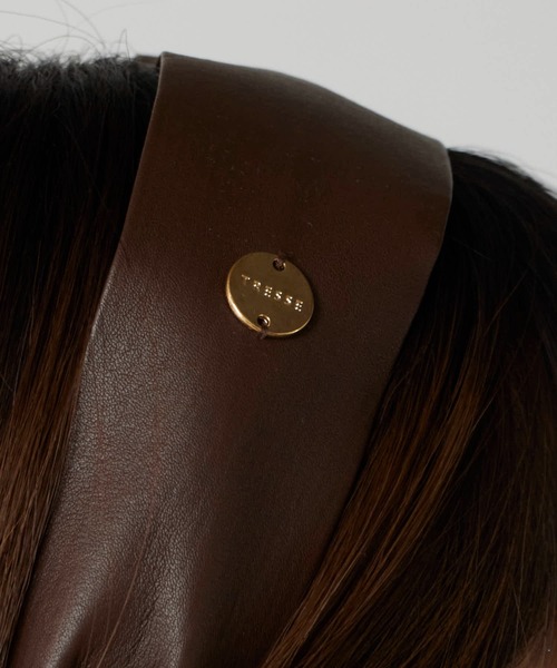 TRESSE（トレス） カチューシャ wide lether serre-tete ストラップ