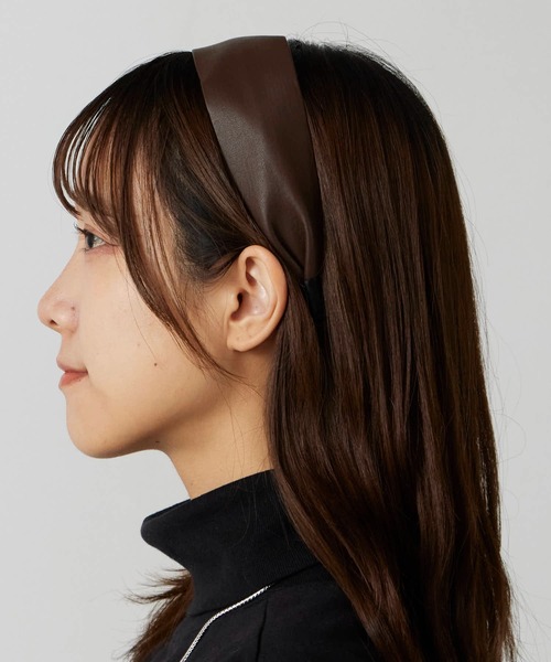 TRESSE（トレス） カチューシャ wide lether serre-tete ストラップ
