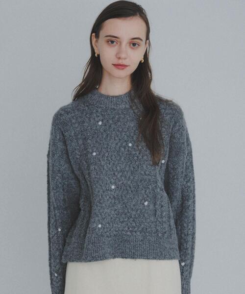 URBAN RESEARCH Sonny Label ニット セーター 刺繍ケーブルニット