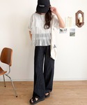 tシャツ 半袖 重ねてる風、が今っぽい。ビスチ...の詳細画像3